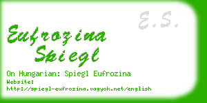eufrozina spiegl business card